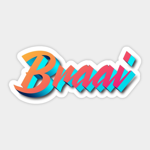 Braai Sticker by Arend Studios